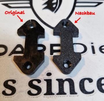 Preview: Zündapp Kabelklemme / Zugentlastung für Typ 517 / 529 / 530 mit rundem Doppel-Tachogehäuse Ersatzteilenummer: 517-16.384